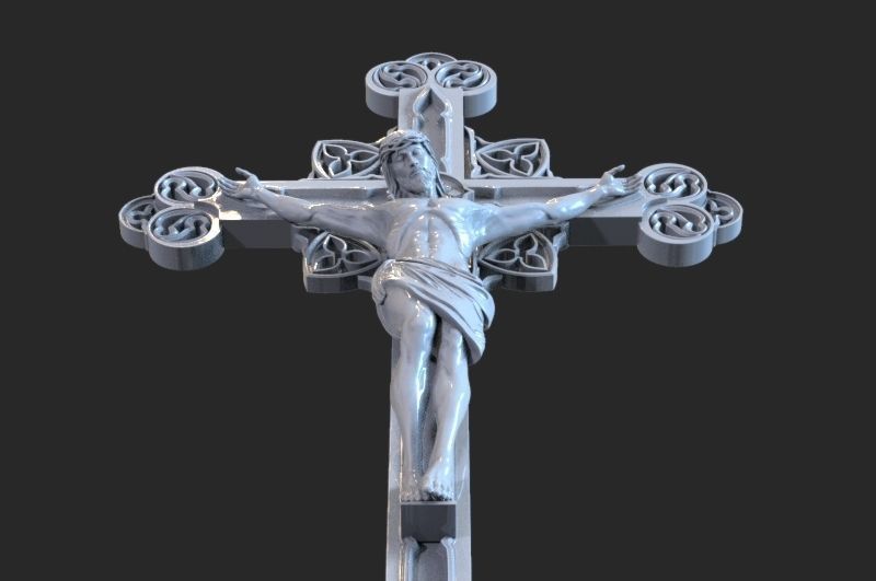 JESUS ON THE CROSS 3D print model 3D print model_8