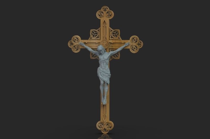 JESUS ON THE CROSS 3D print model 3D print model_10