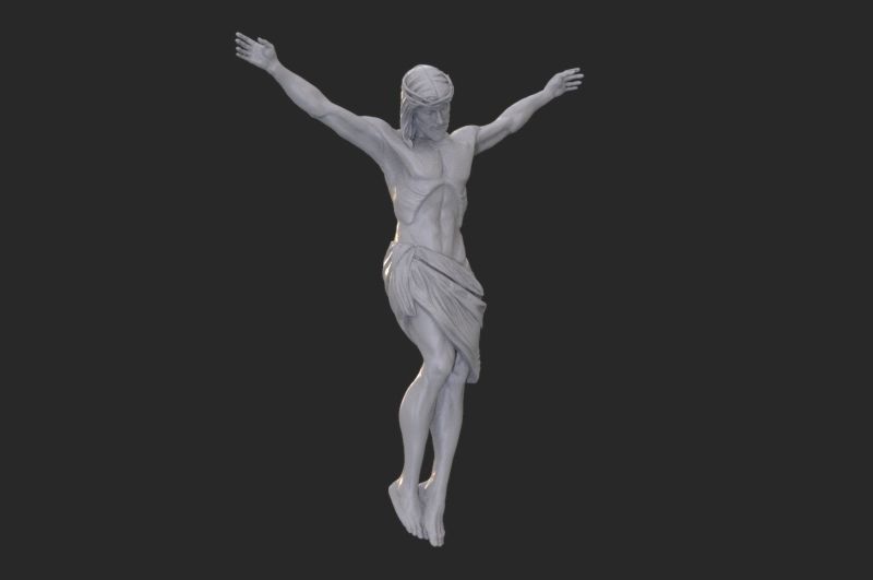 JESUS ON THE CROSS 3D print model 3D print model_4