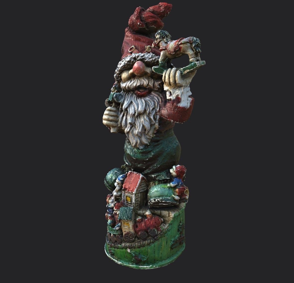 Garden Gnome Low-poly 3D model_5
