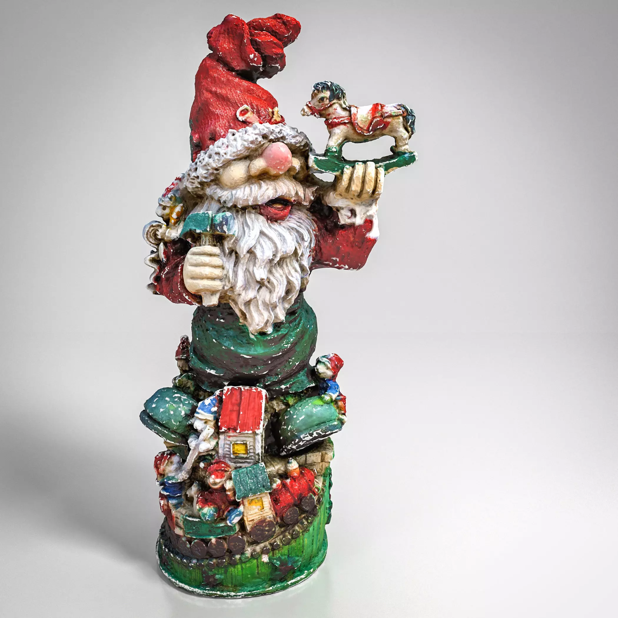 Garden Gnome Low-poly 3D model_0