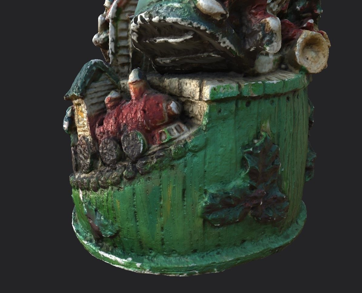 Garden Gnome Low-poly 3D model_10