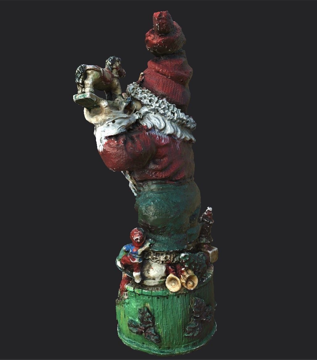 Garden Gnome Low-poly 3D model_6