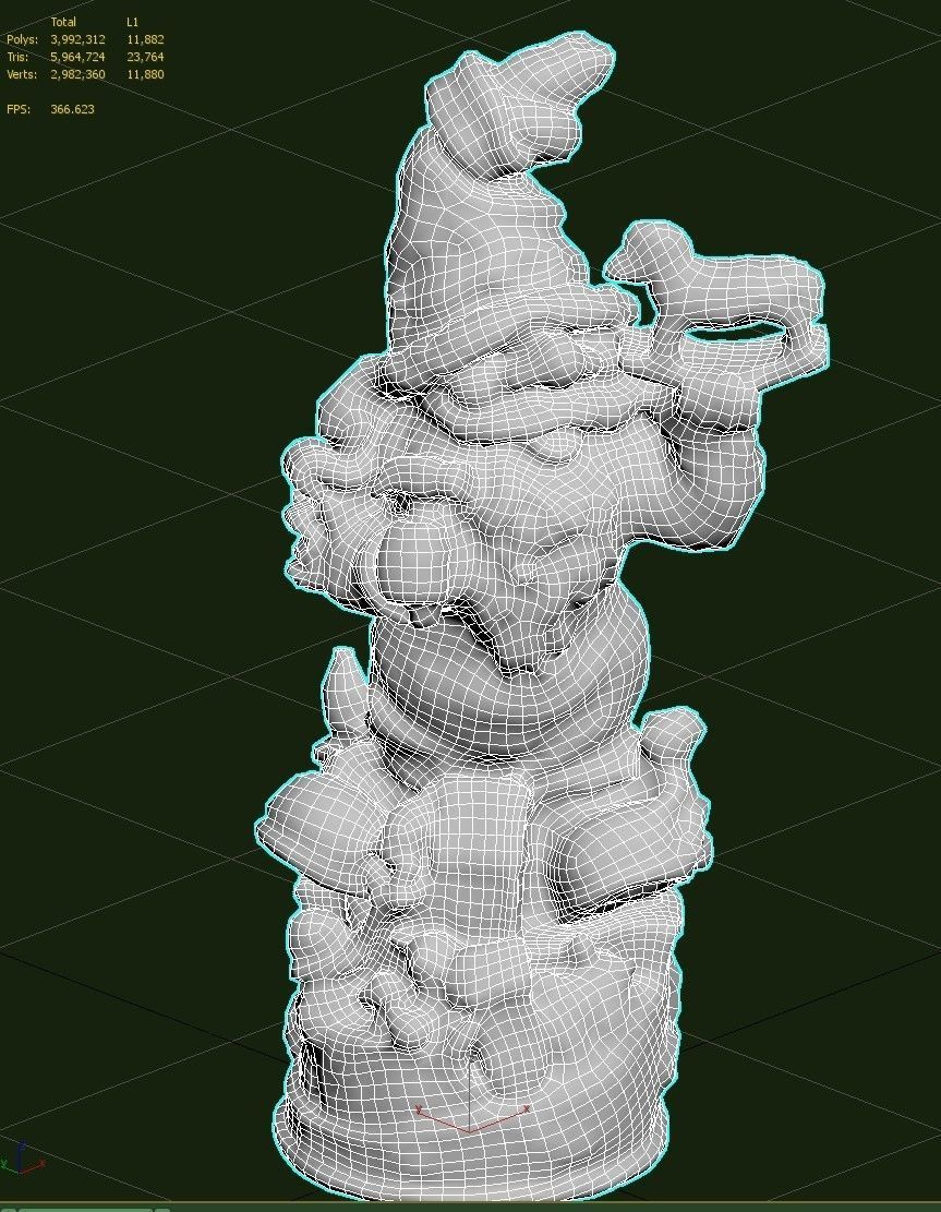 Garden Gnome Low-poly 3D model_29