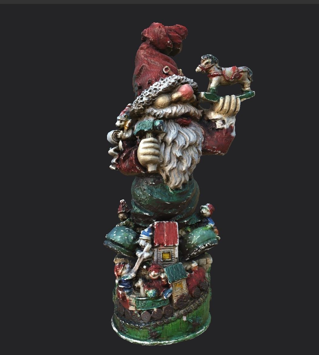 Garden Gnome Low-poly 3D model_4