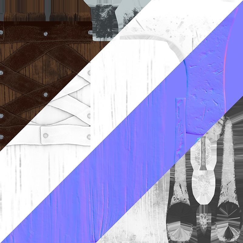 Viking Axe Low-poly 3D model_5