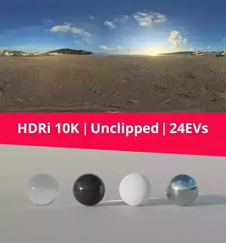HDRi Beach and sunset Texture