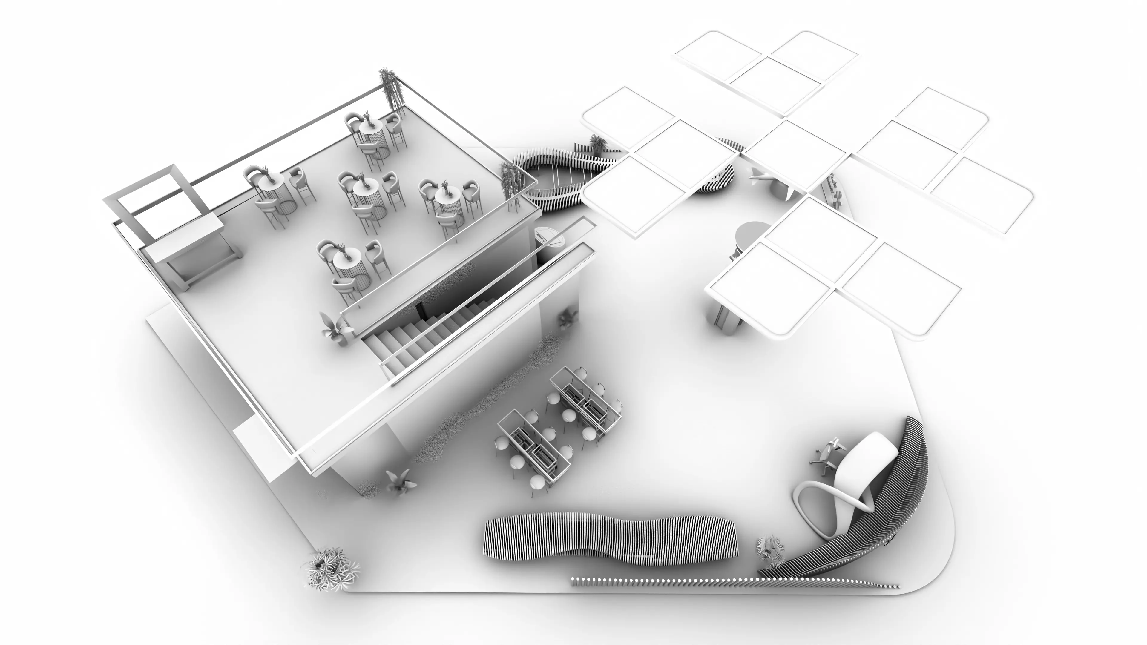Exhibition Airports Booth 3D model_4