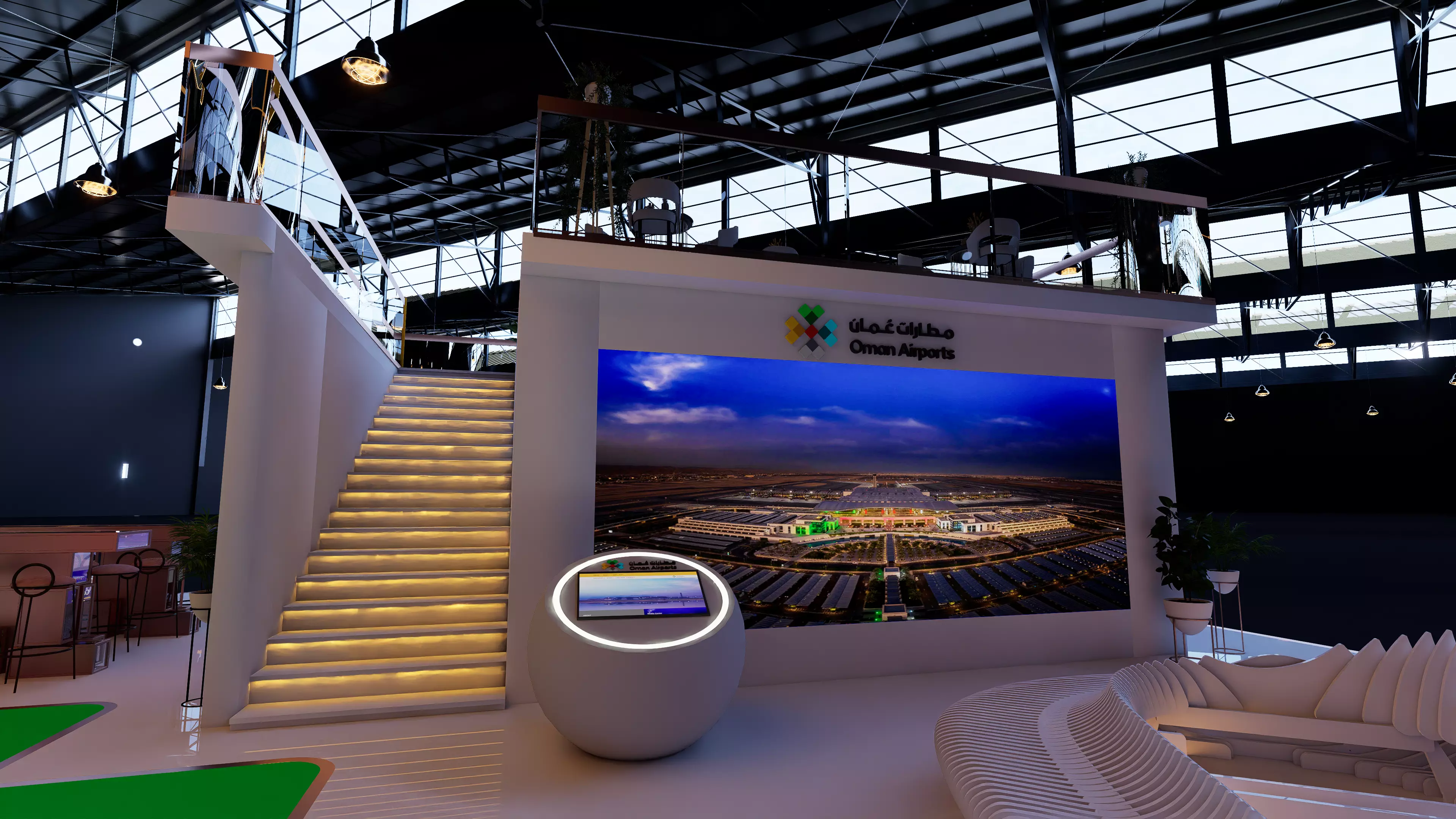 Exhibition Airports Booth 3D model_9