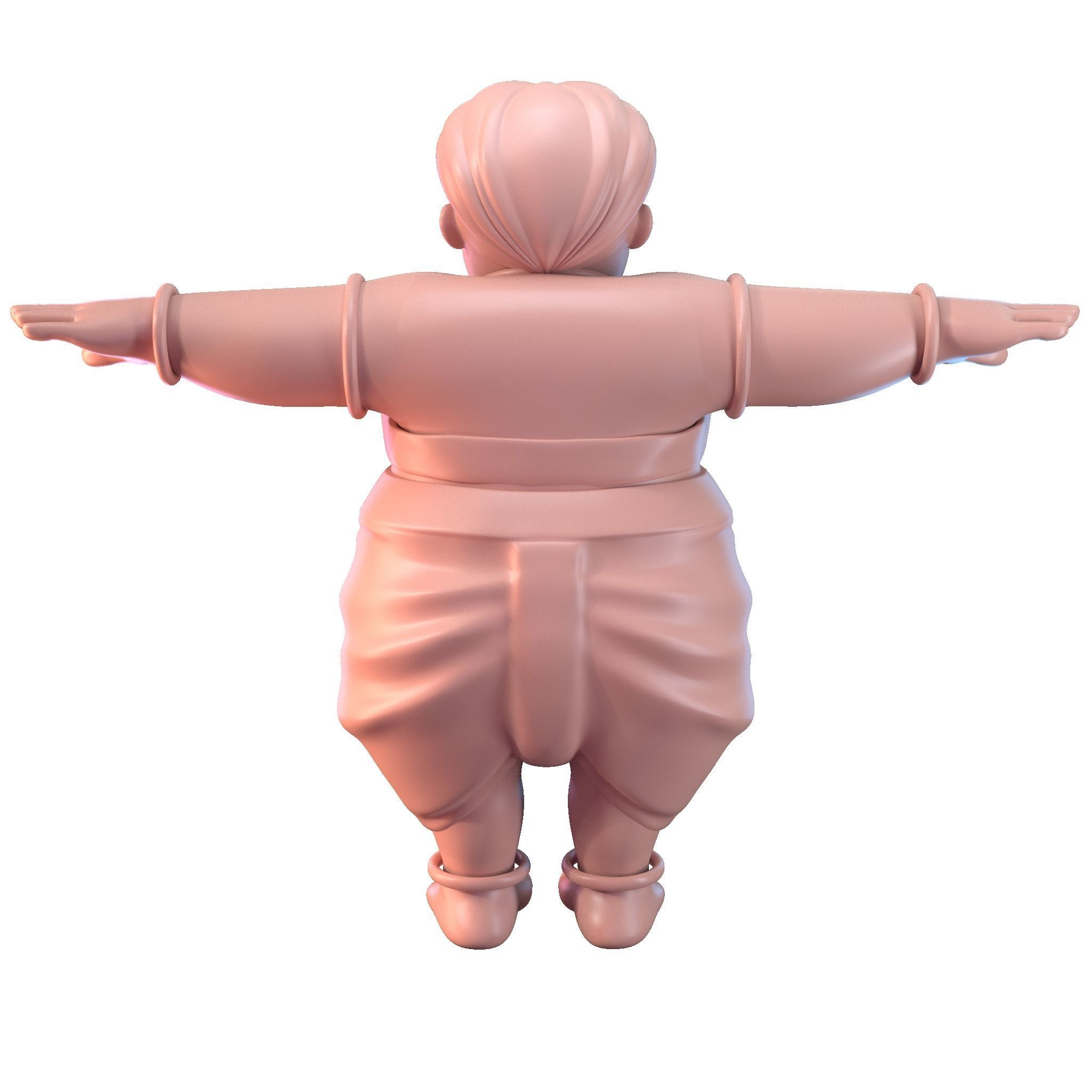 Fat Woman Villager 3D model_5