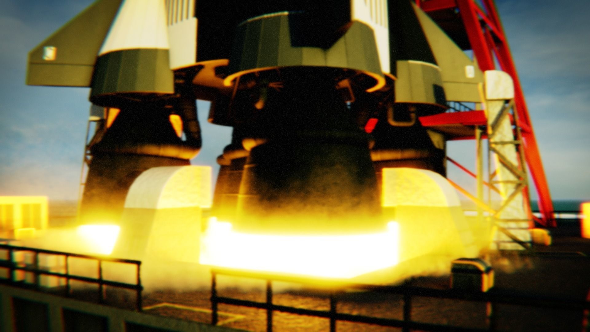 Saturn V Launch Vehicle with Apollo Spacecraft and Launch Tower 3D model_16