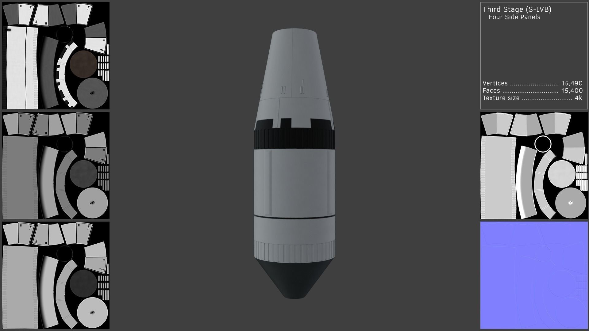 Saturn V Launch Vehicle with Apollo Spacecraft and Launch Tower 3D model_7