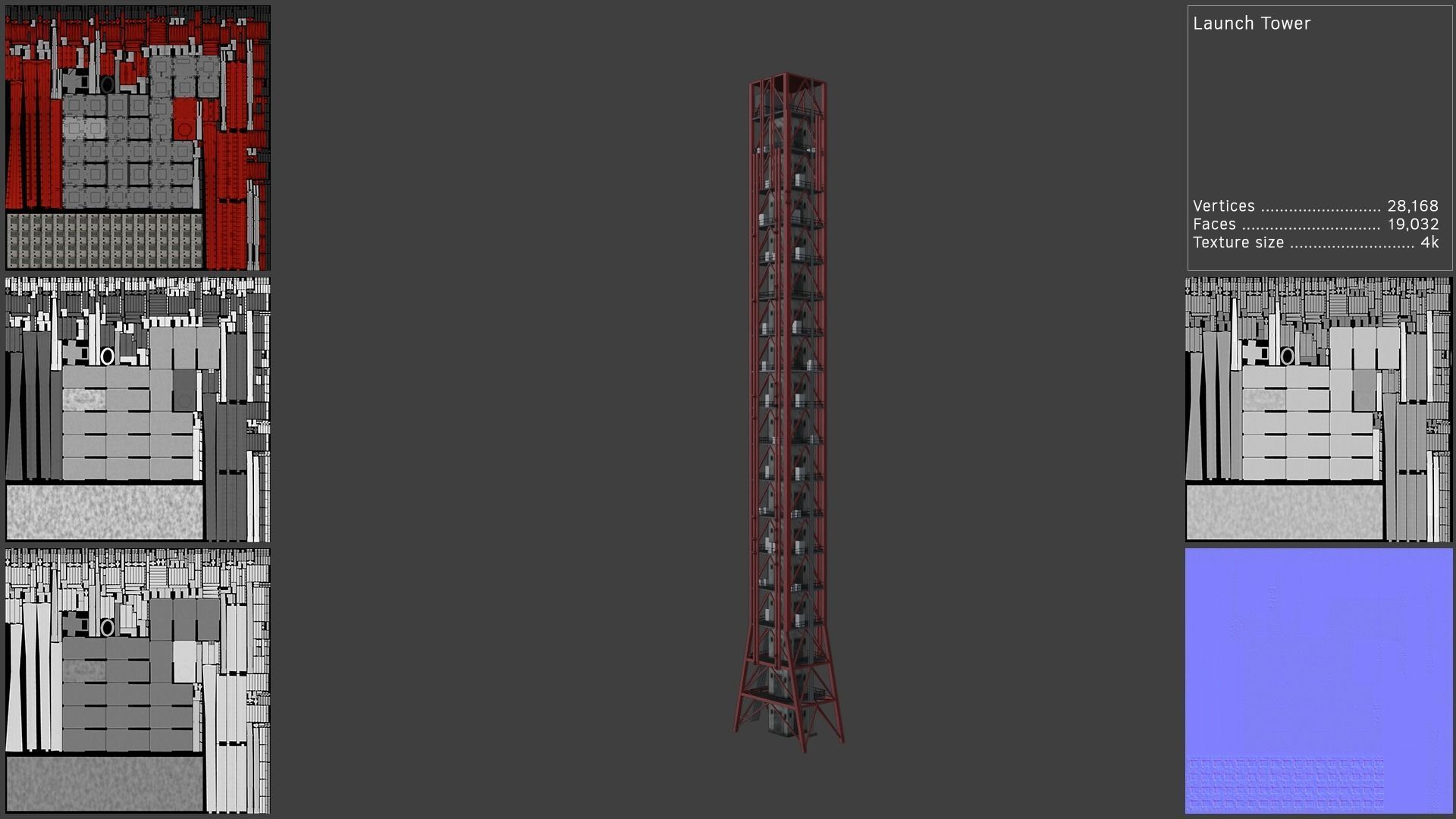 Saturn V Launch Vehicle with Apollo Spacecraft and Launch Tower 3D model_12