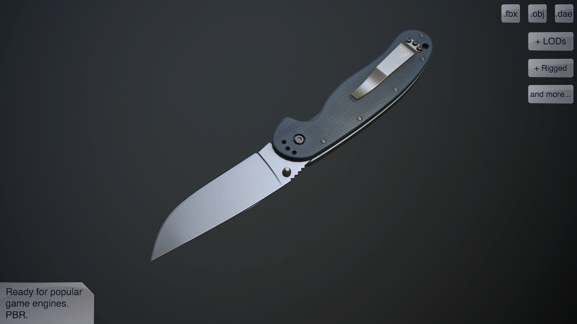 Clasp knives rat vol pack Low-poly 3D model_4