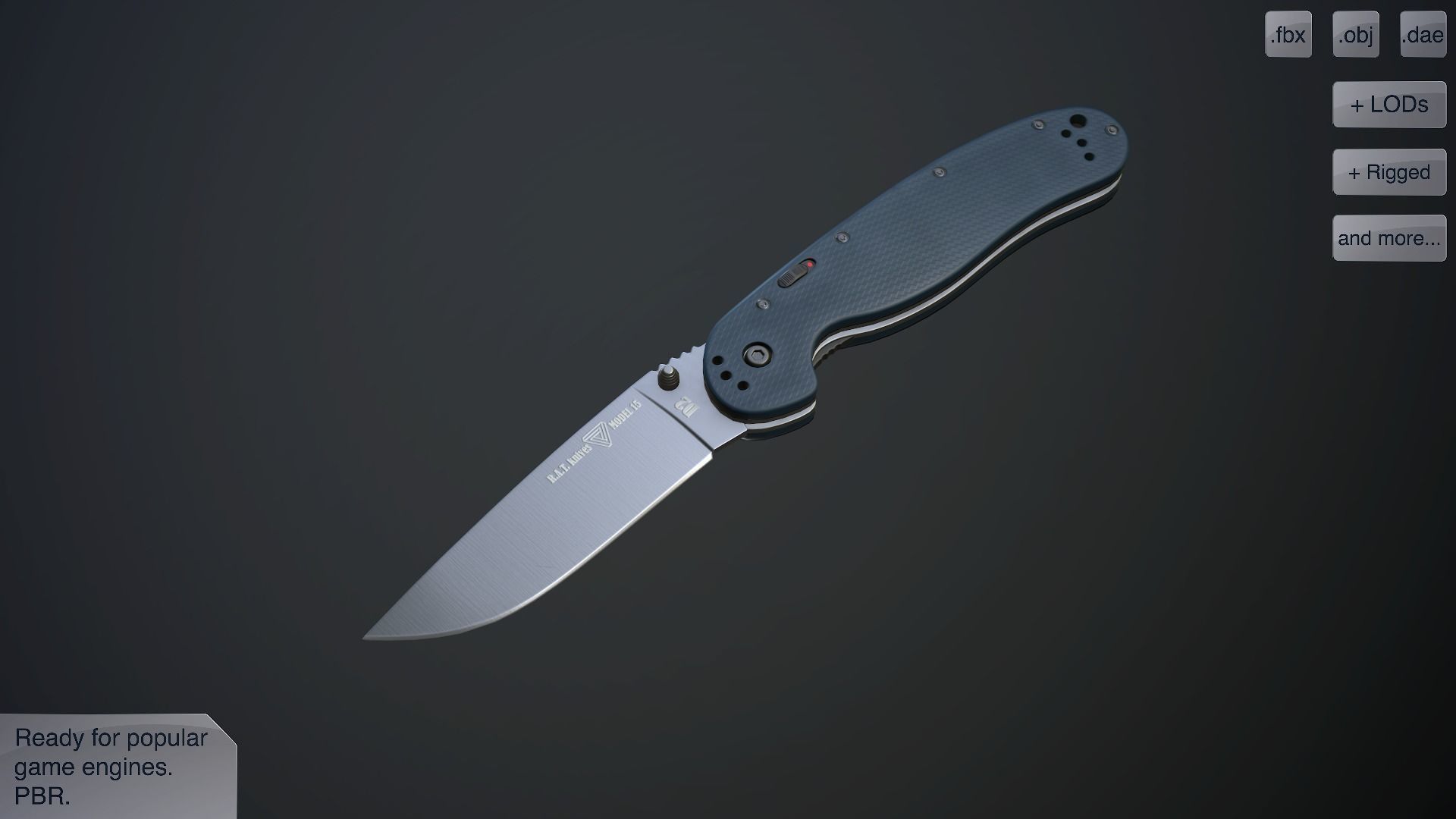 Clasp knives rat vol pack Low-poly 3D model_2