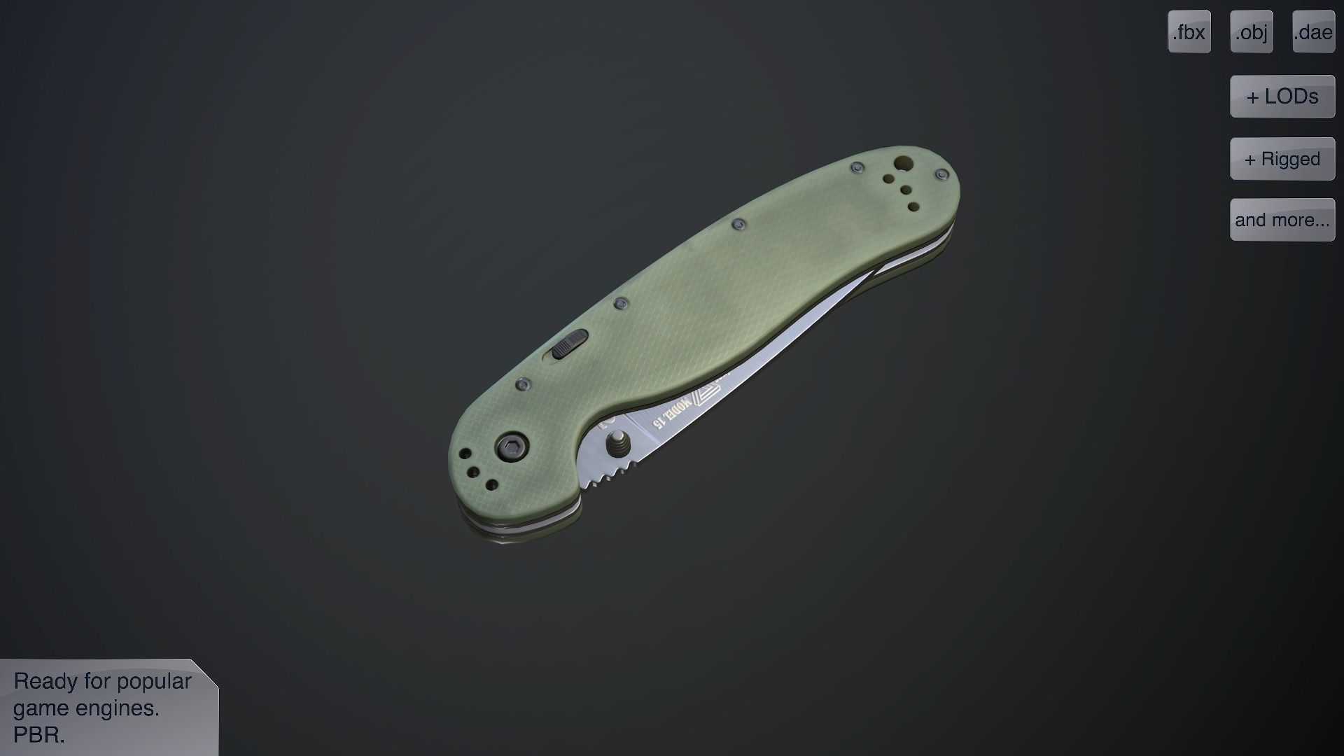Clasp knives rat vol pack Low-poly 3D model_22