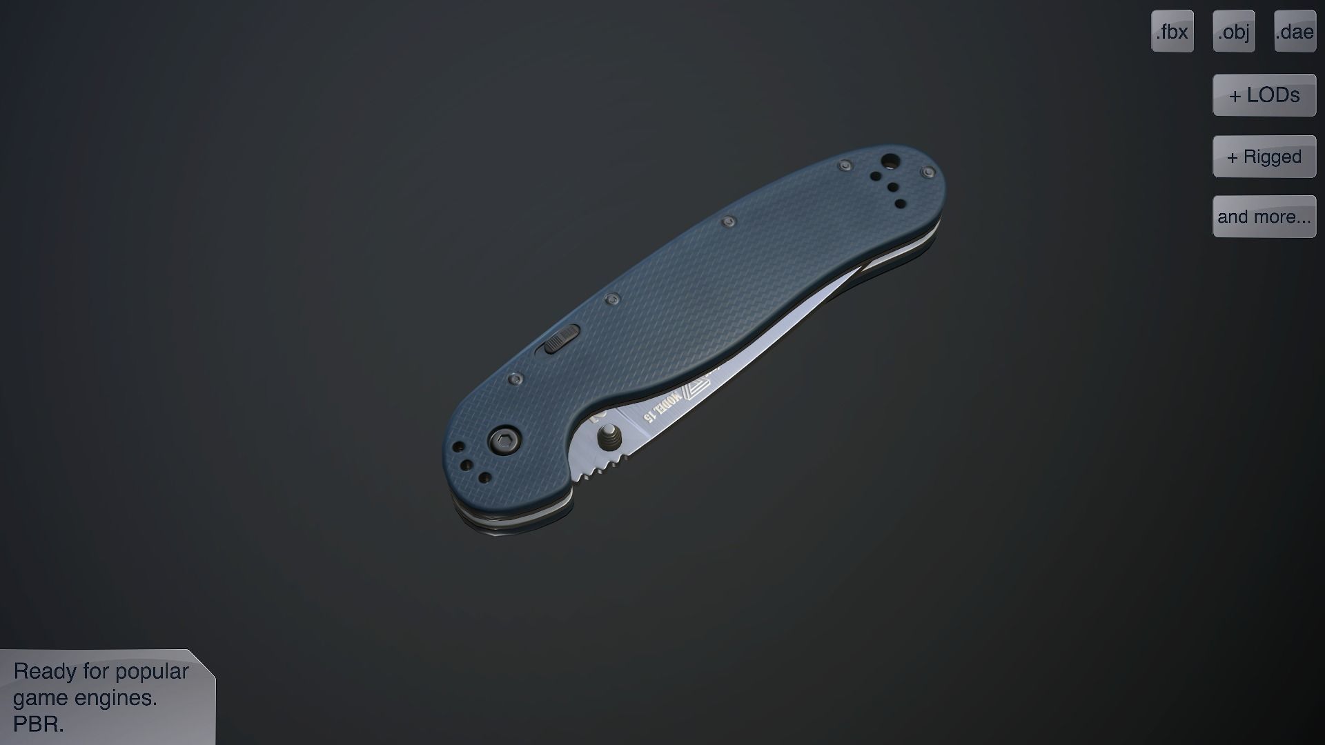 Clasp knives rat vol pack Low-poly 3D model_6