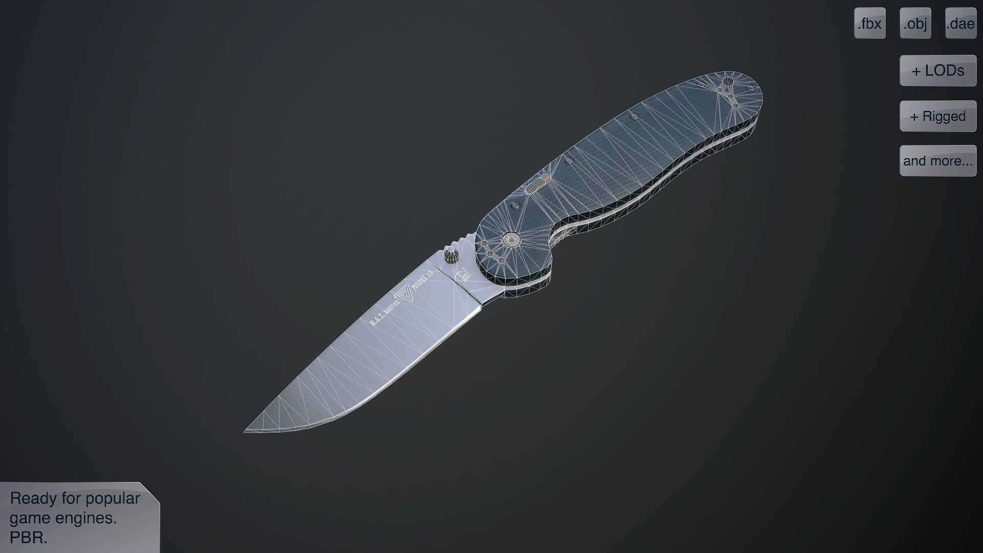 Clasp knives rat vol pack Low-poly 3D model_3