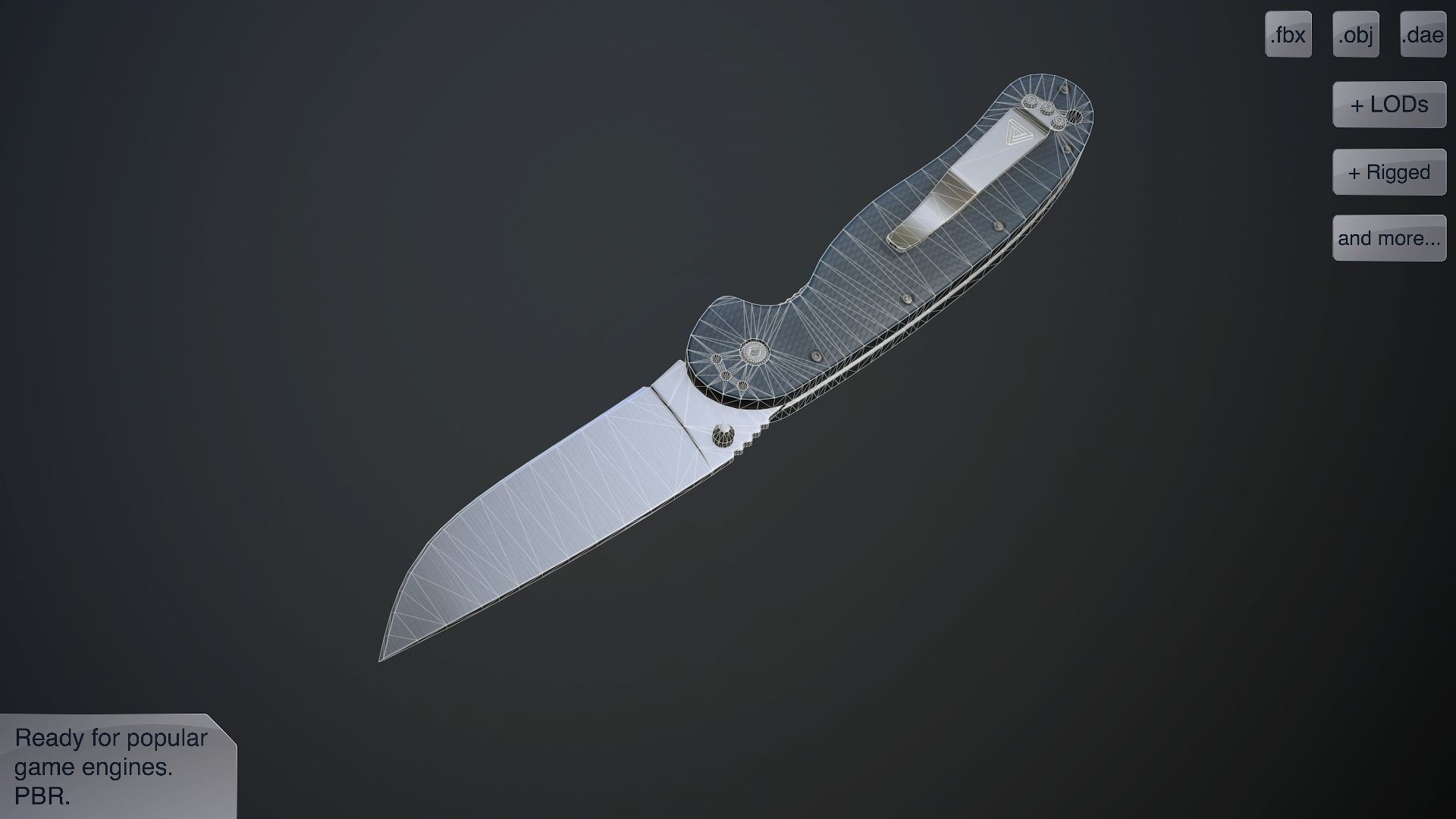 Clasp knives rat vol pack Low-poly 3D model_5