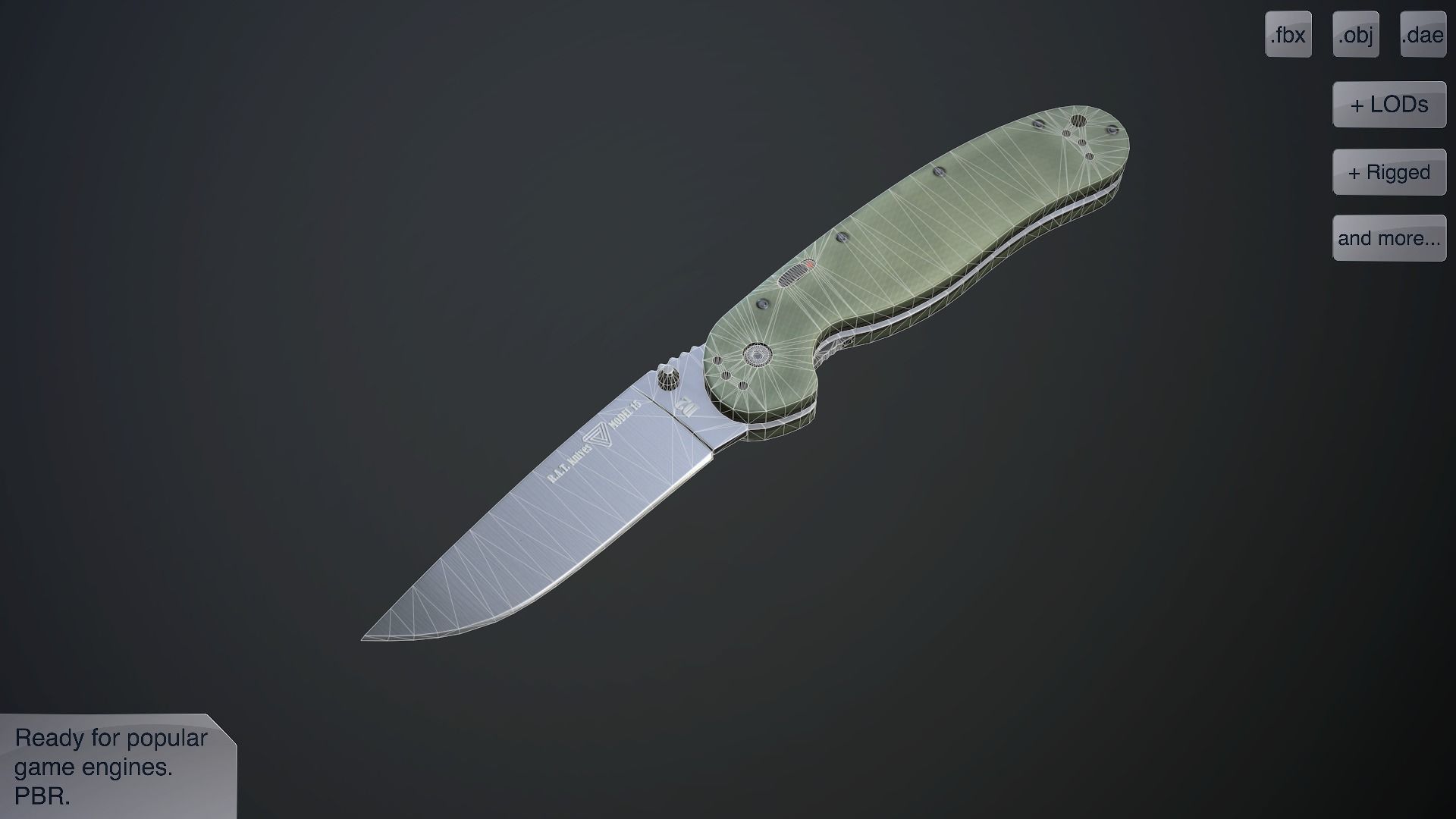 Clasp knives rat vol pack Low-poly 3D model_19