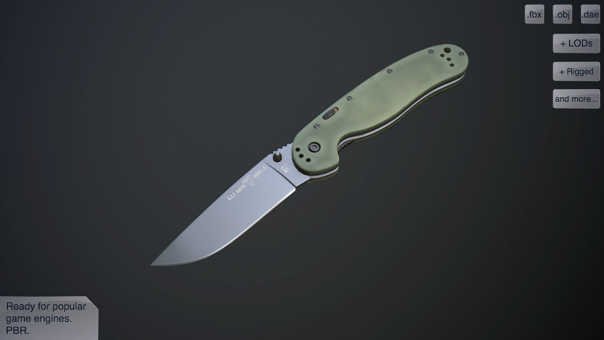 Clasp knives rat vol pack Low-poly 3D model_18