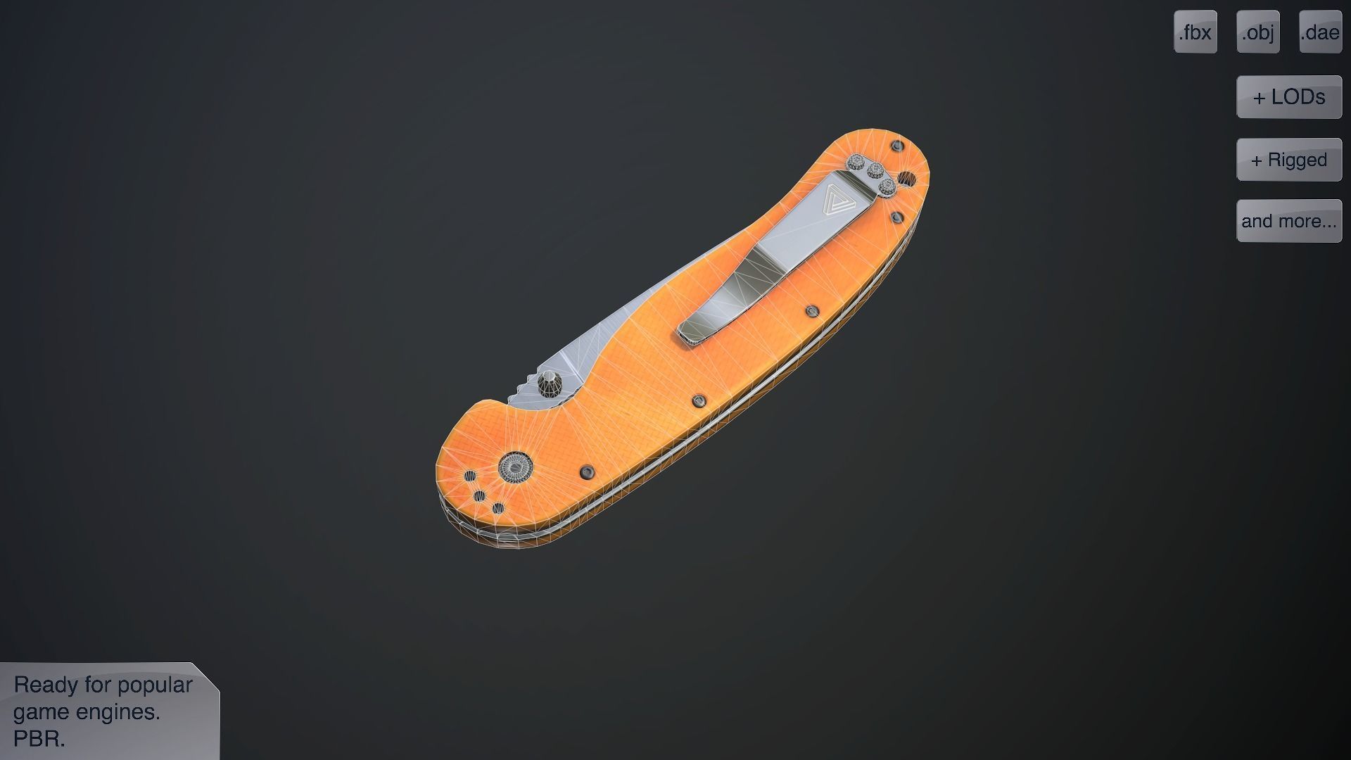 Clasp knives rat vol pack Low-poly 3D model_17