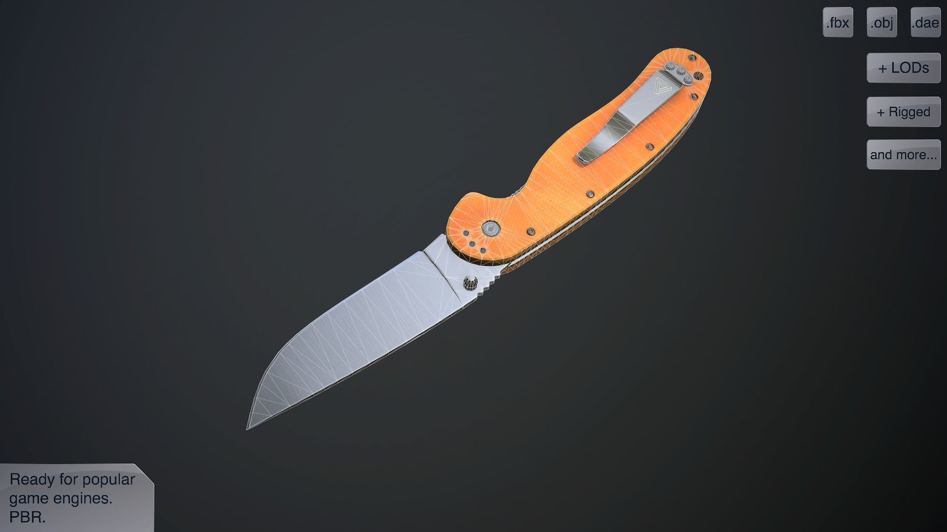 Clasp knives rat vol pack Low-poly 3D model_13
