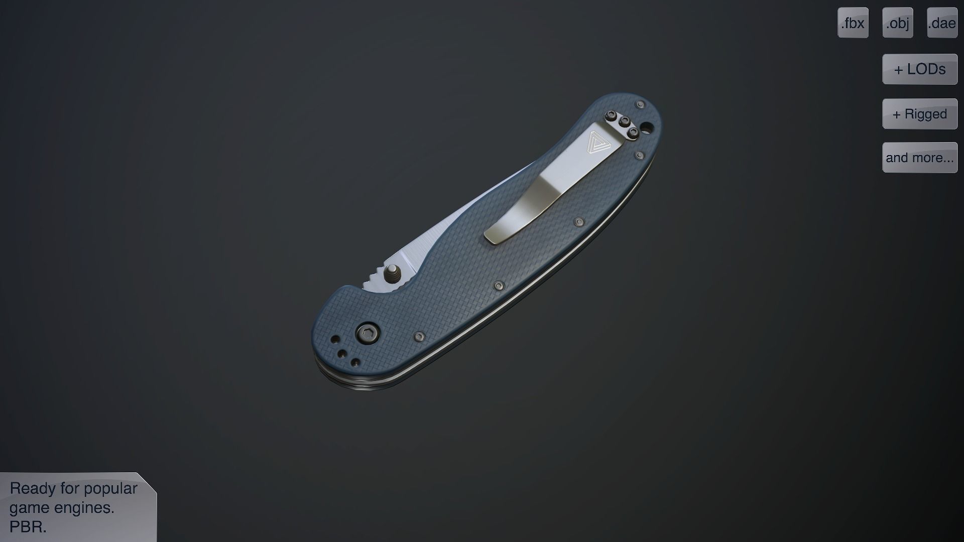 Clasp knives rat vol pack Low-poly 3D model_8