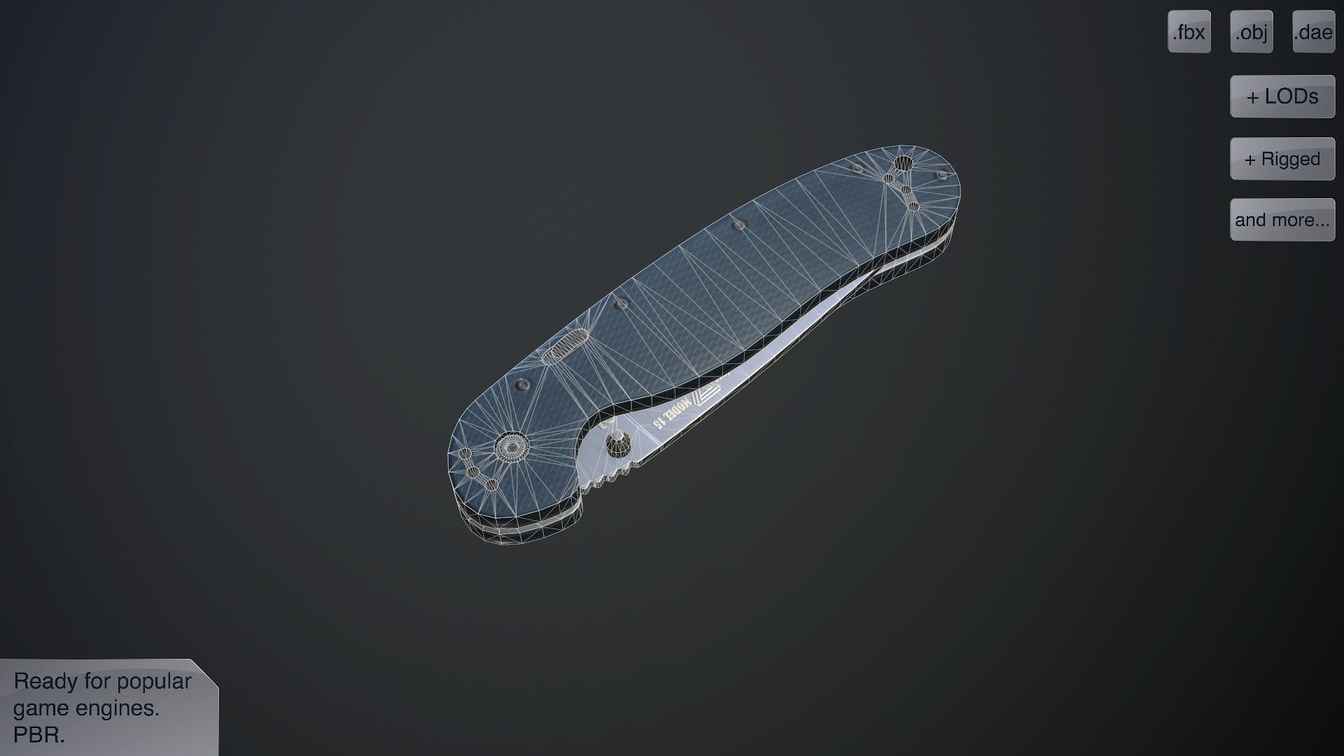 Clasp knives rat vol pack Low-poly 3D model_7