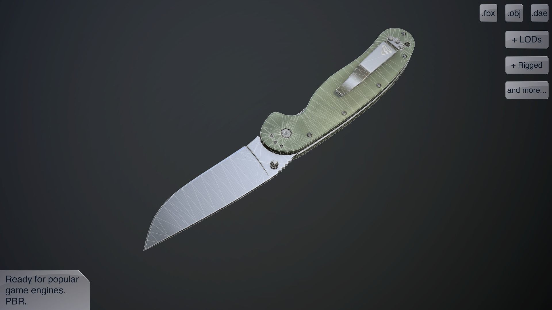 Clasp knives rat vol pack Low-poly 3D model_20
