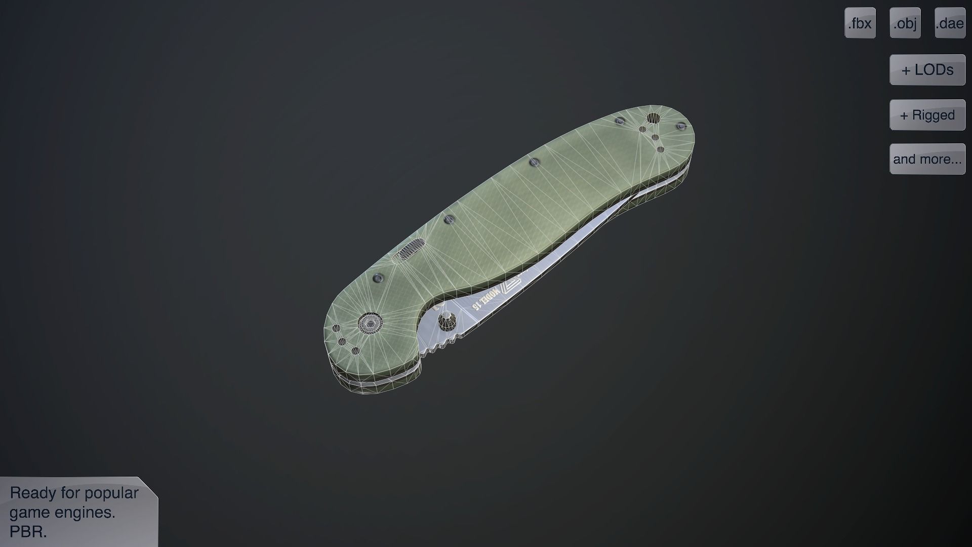 Clasp knives rat vol pack Low-poly 3D model_23