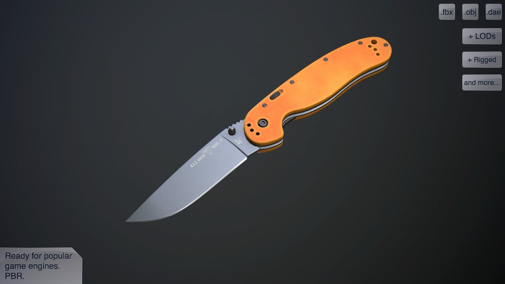 Clasp knives rat vol pack Low-poly 3D model_10
