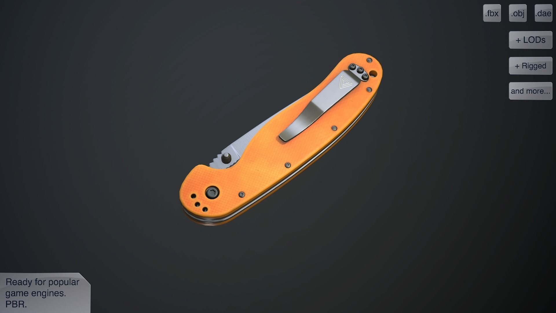 Clasp knives rat vol pack Low-poly 3D model_16