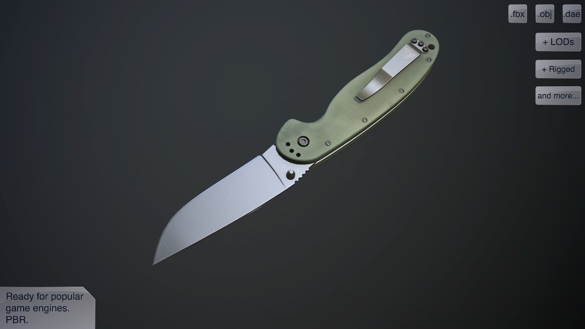 Clasp knives rat vol pack Low-poly 3D model_21