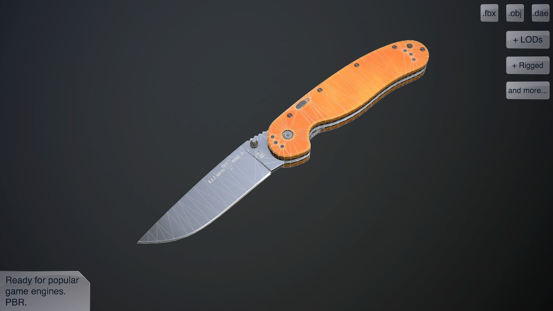 Clasp knives rat vol pack Low-poly 3D model_11