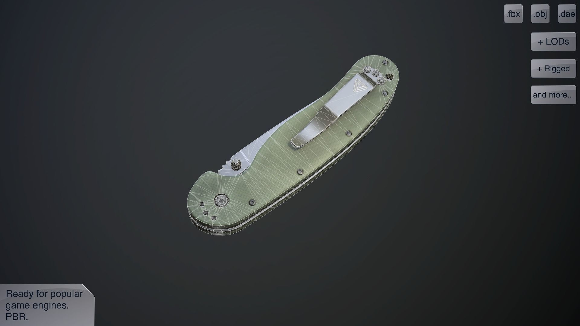 Clasp knives rat vol pack Low-poly 3D model_25