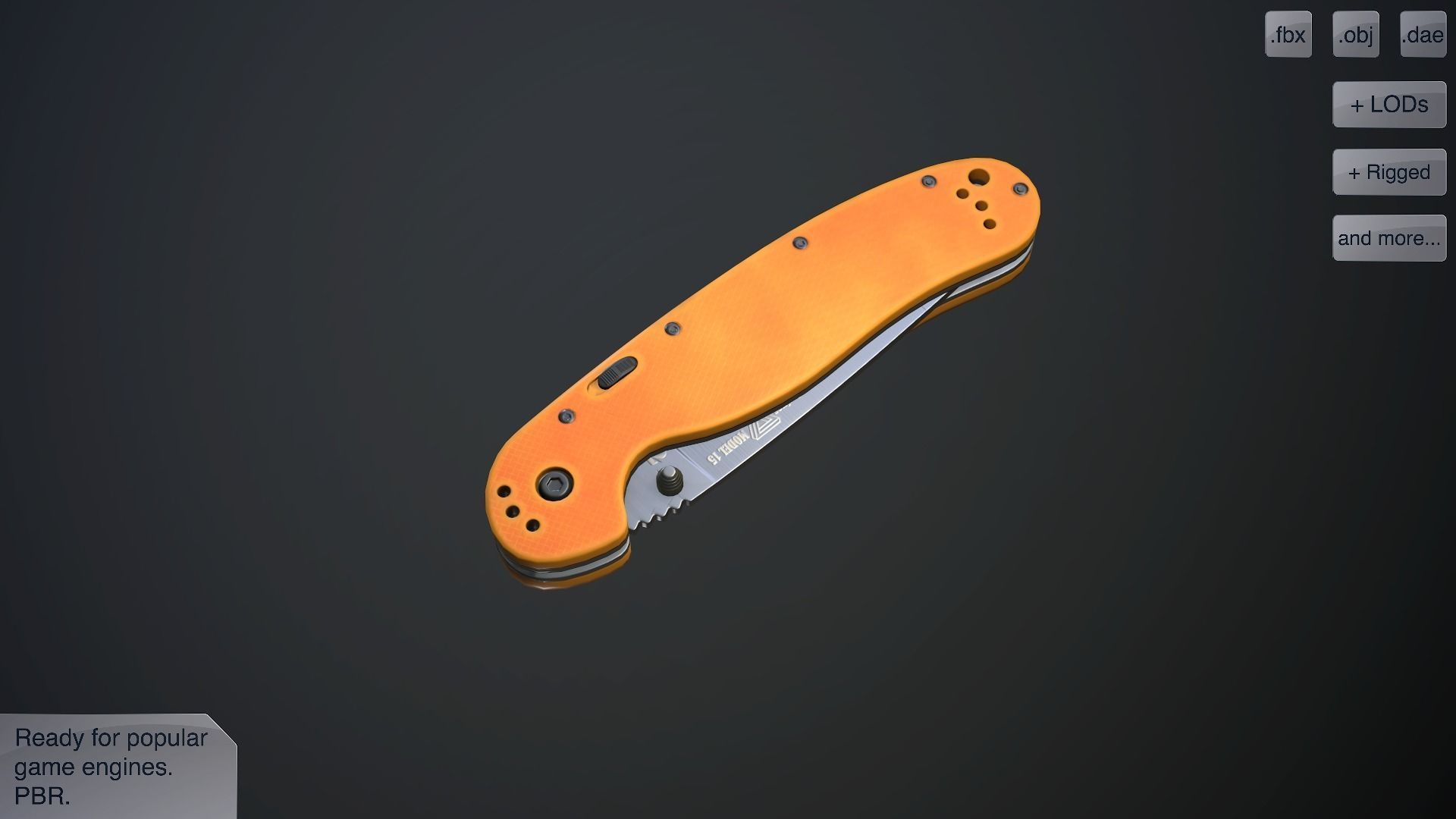 Clasp knives rat vol pack Low-poly 3D model_14