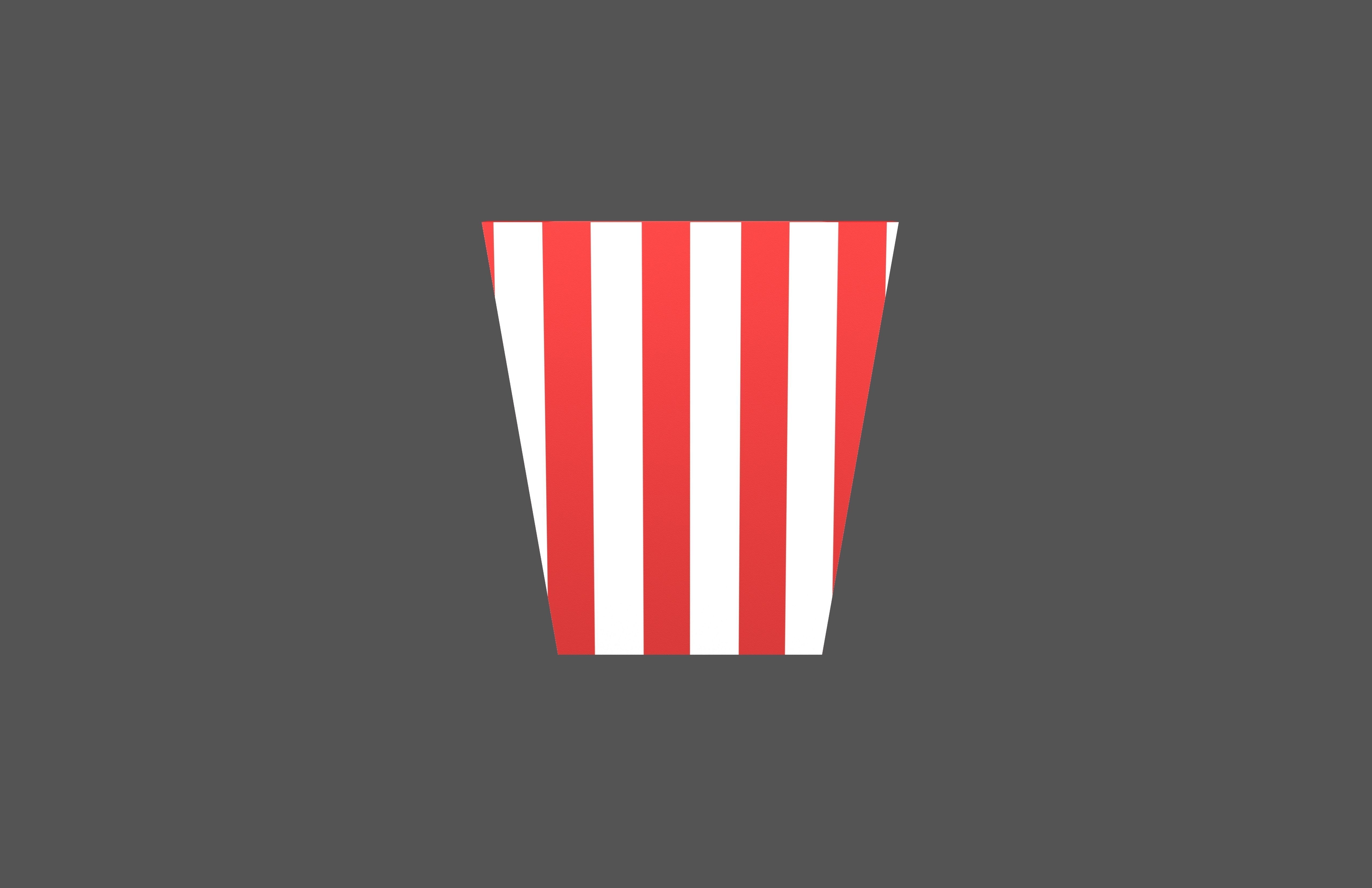 Popcorn v1 001 Low-poly 3D model_1