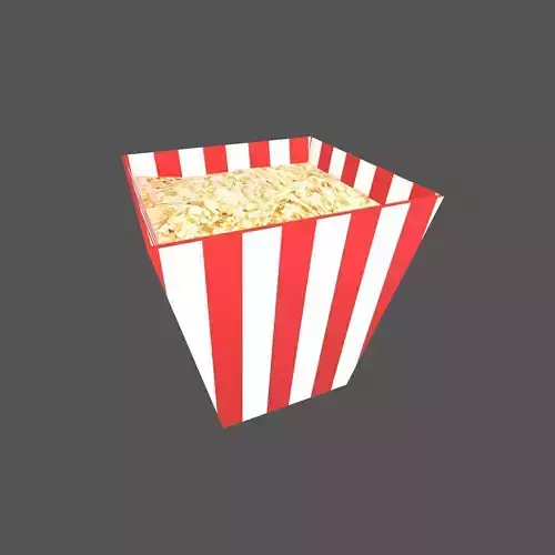 Popcorn v1 001 Low-poly 3D model