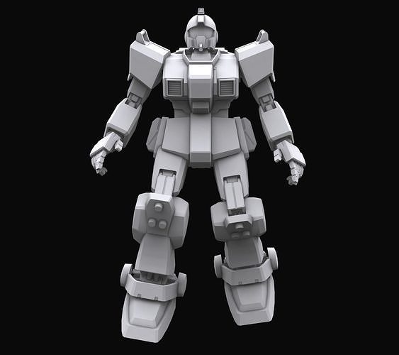 Gundam mobile suit MS RGM 79G GM model 3D model