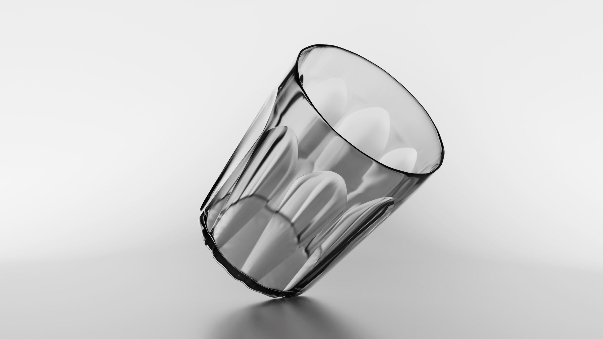 Glass highball Low-poly 3D model_1