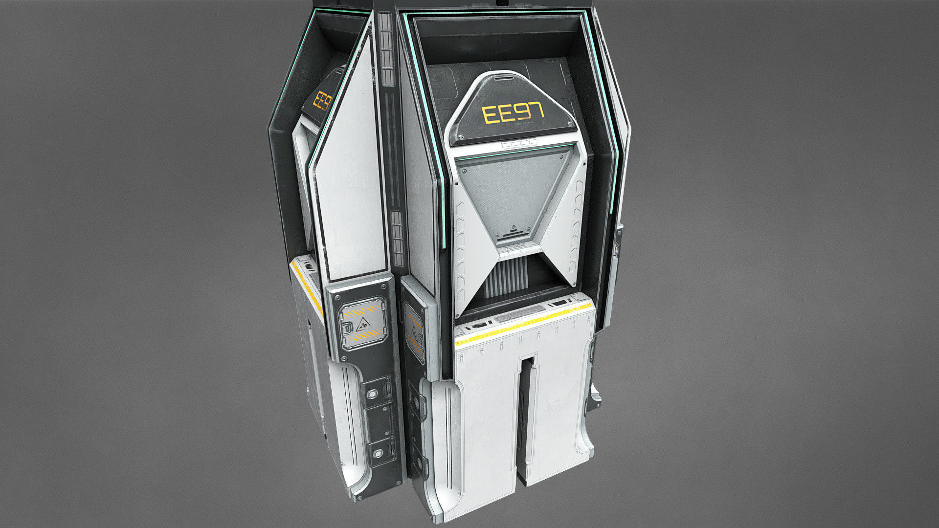 Sci-fi Machine Low-poly 3D model_3