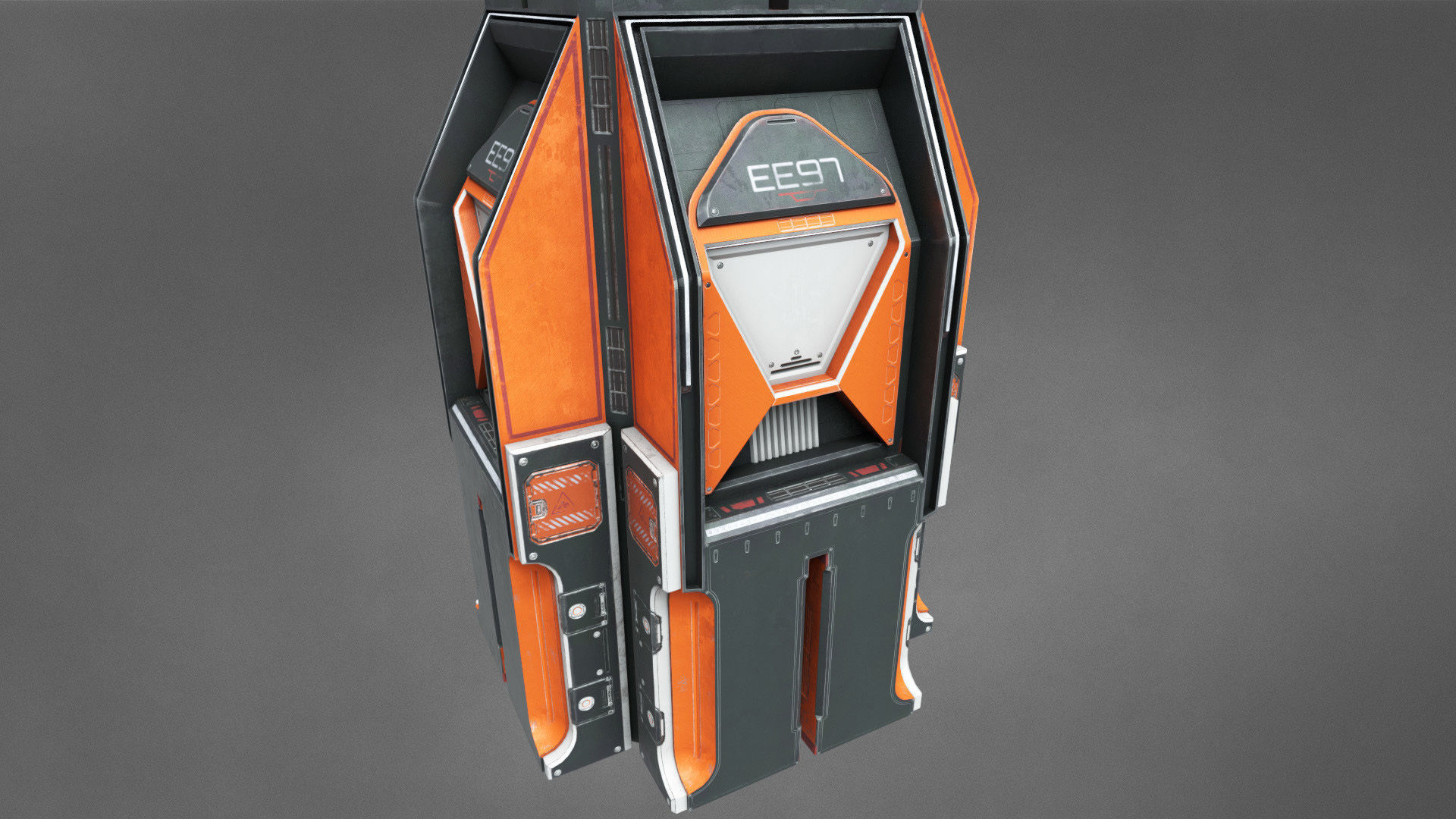 Sci-fi Machine Low-poly 3D model_4