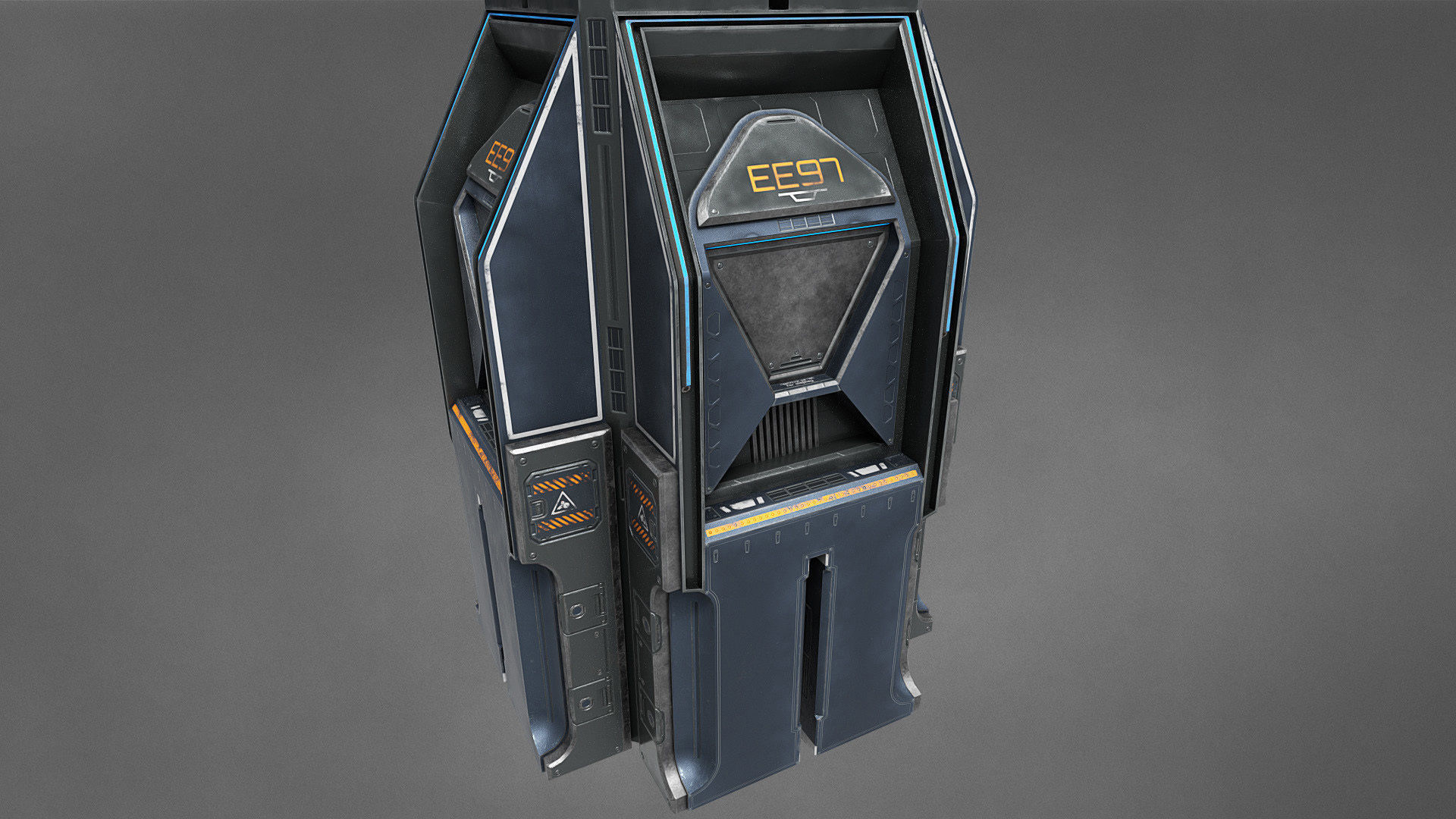 Sci-fi Machine Low-poly 3D model_2