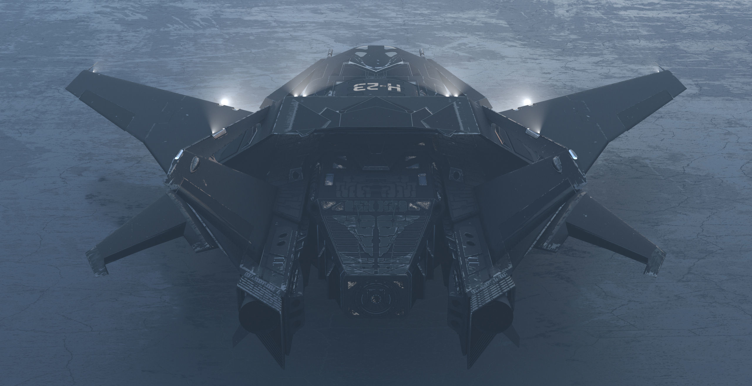 Spaceship - Original Design Low-poly 3D model_8