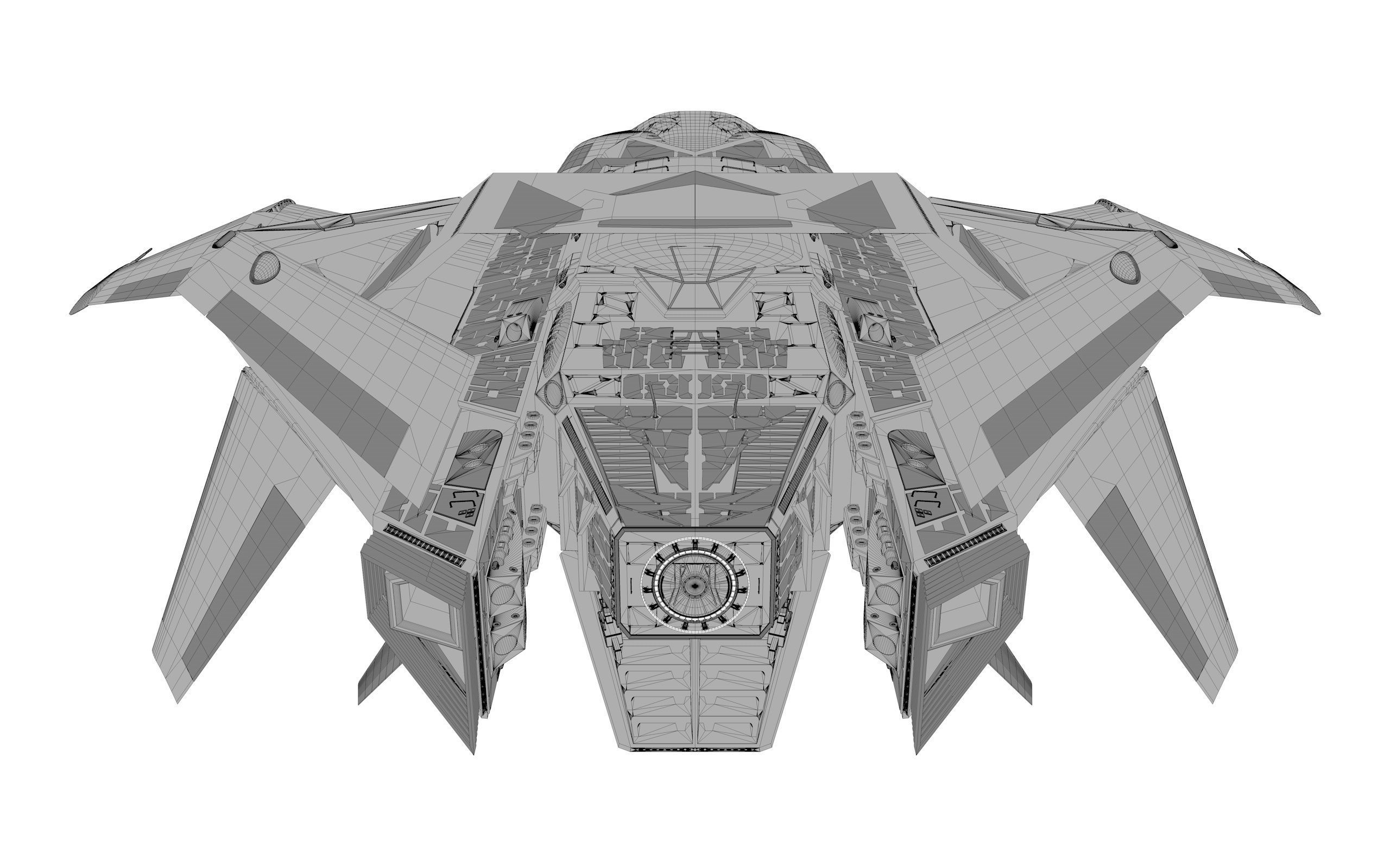 Spaceship - Original Design Low-poly 3D model_18