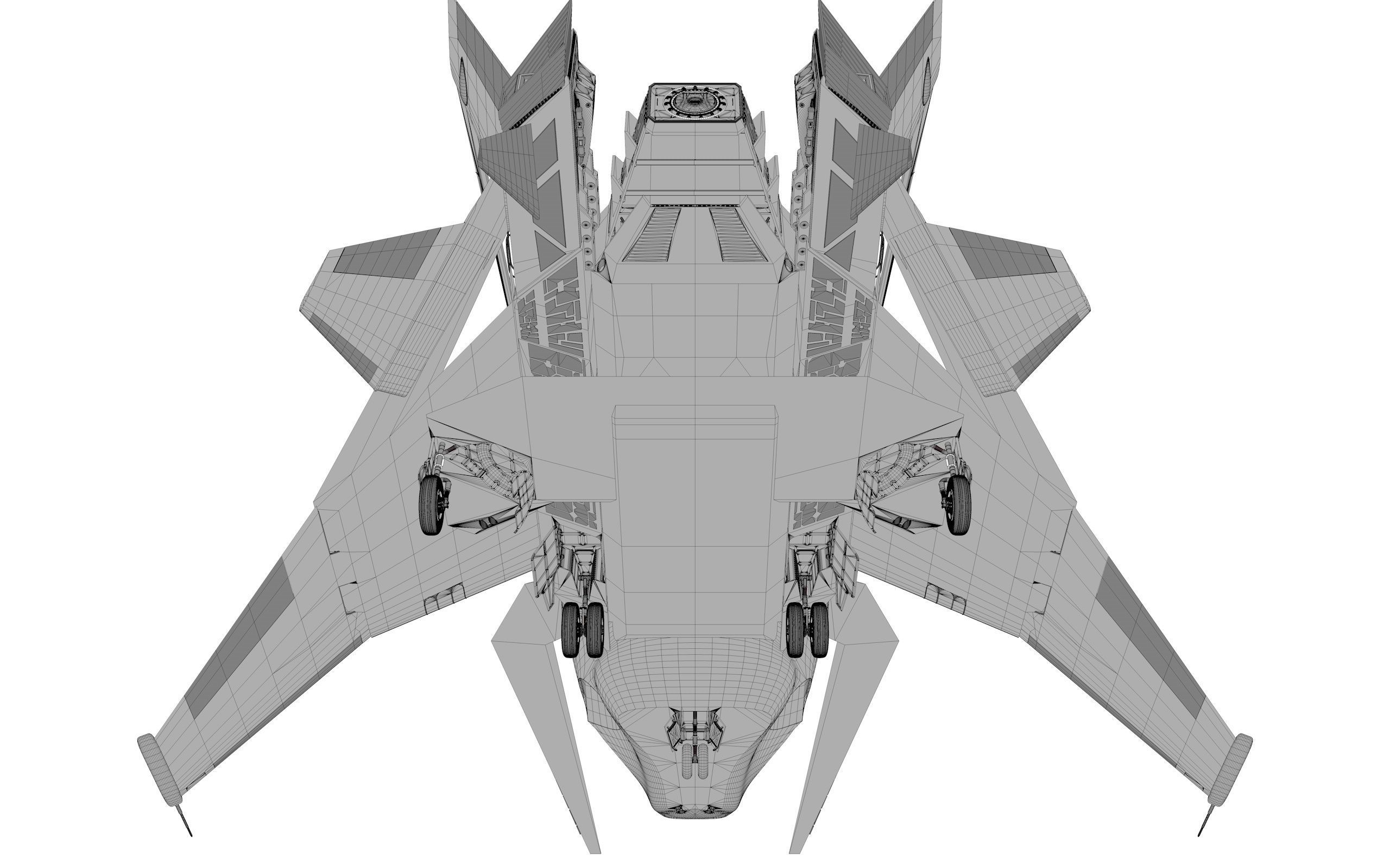 Spaceship - Original Design Low-poly 3D model_19