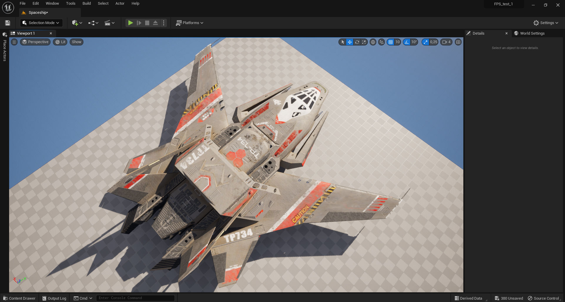 Spaceship - Original Design Low-poly 3D model_14