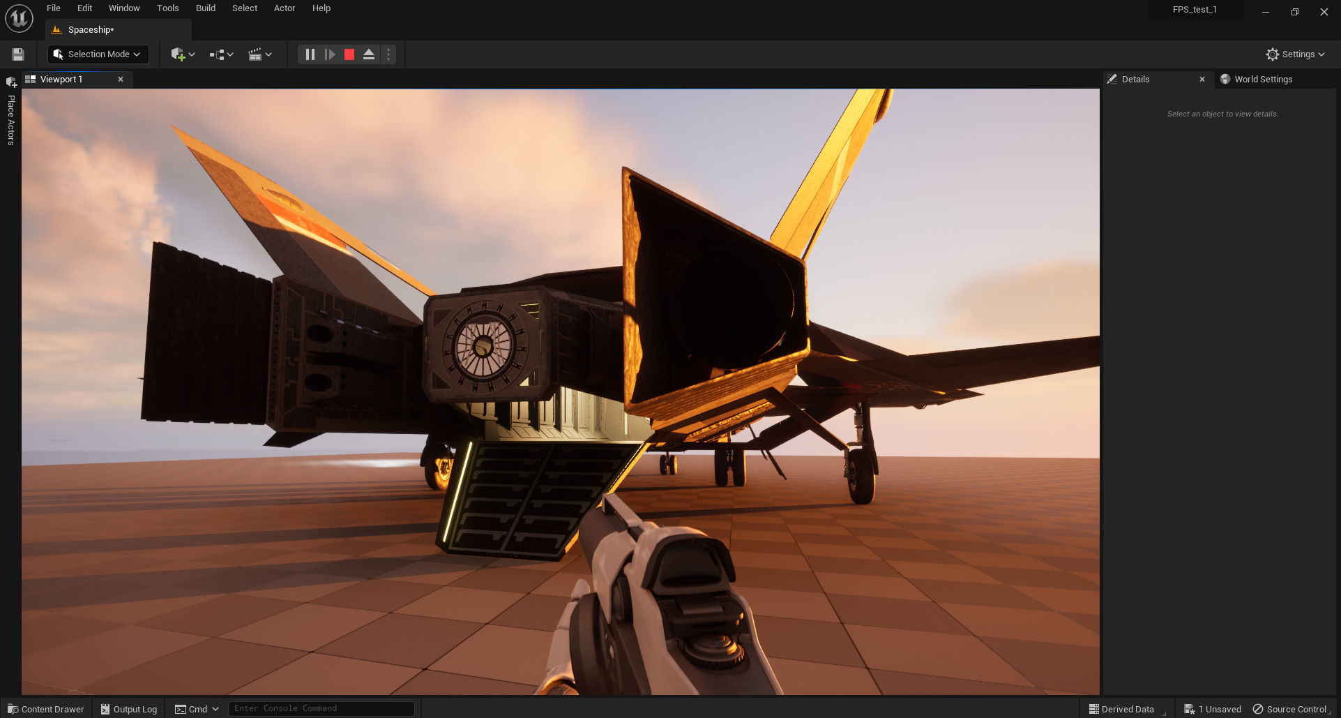 Spaceship - Original Design Low-poly 3D model_16