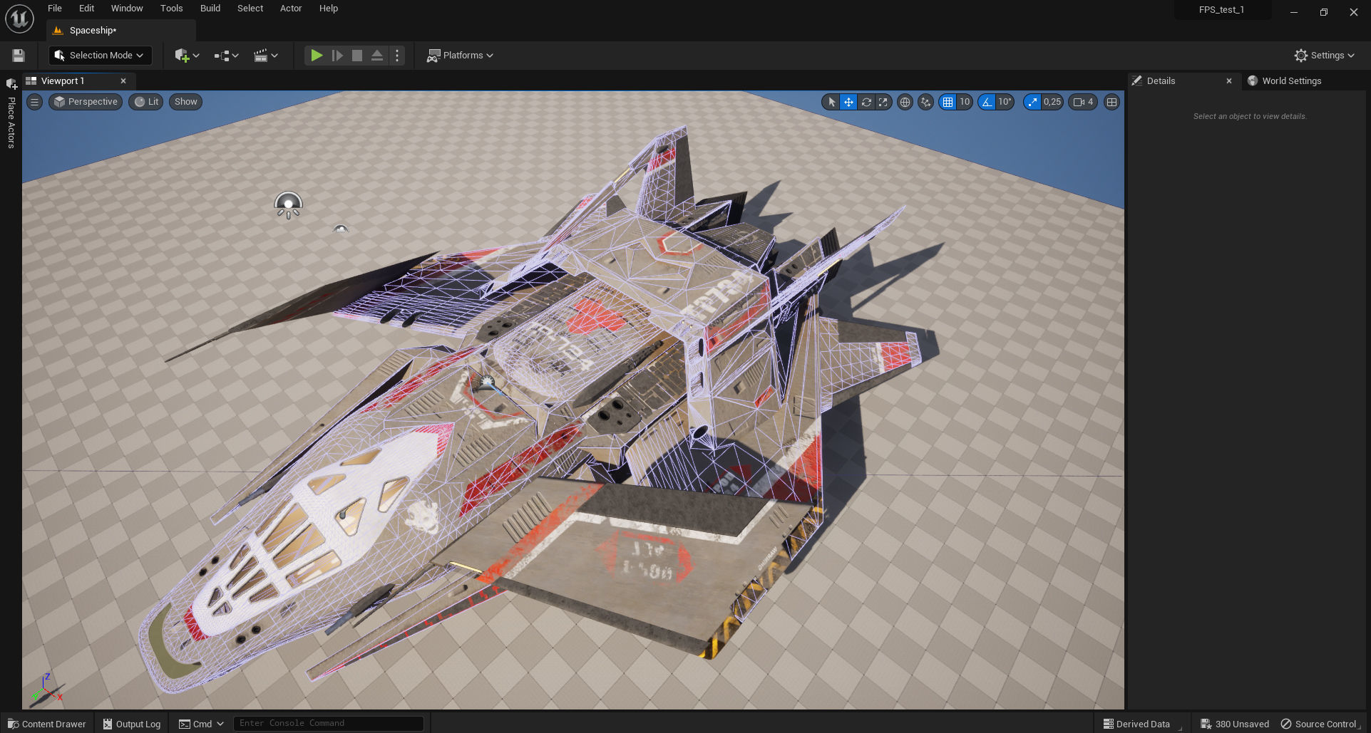 Spaceship - Original Design Low-poly 3D model_13